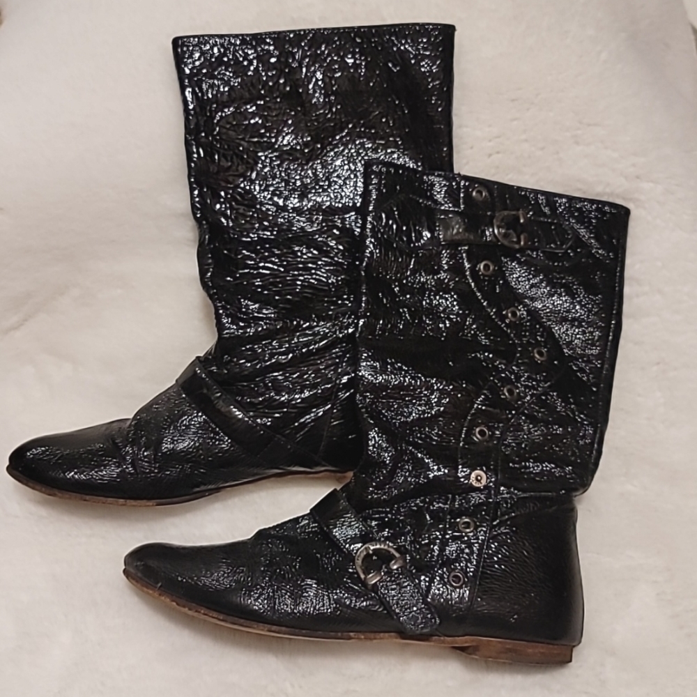 Miss Sixty Leather Flat Boots